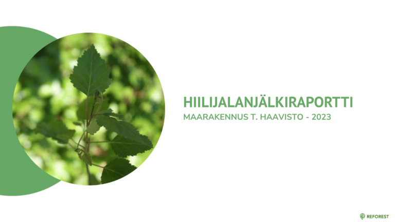 Hiilijalanjälkiraportti maanrakennusalan yrityksen päästöistä ja vaikutuksista